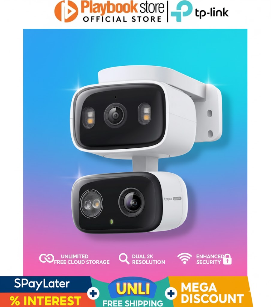 TP-Link Tapo C246D 2K 3MP Indoor/Outdoor Dual Lens Pan/Tilt Security Camera