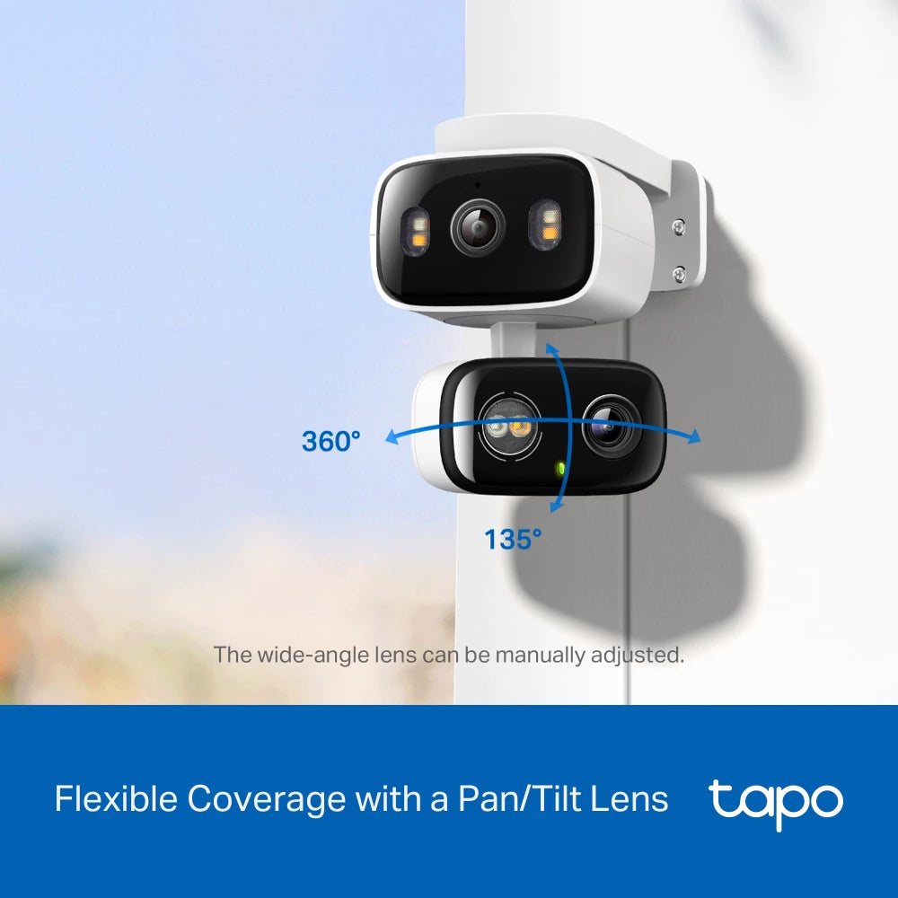 TP-Link Tapo C246D 2K 3MP Indoor/Outdoor Dual Lens Pan/Tilt Security Camera
