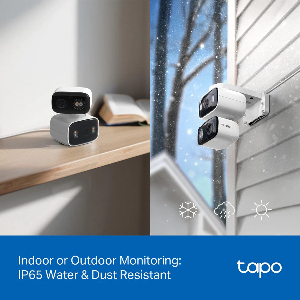 TP-Link Tapo C246D 2K 3MP Indoor/Outdoor Dual Lens Pan/Tilt Security Camera