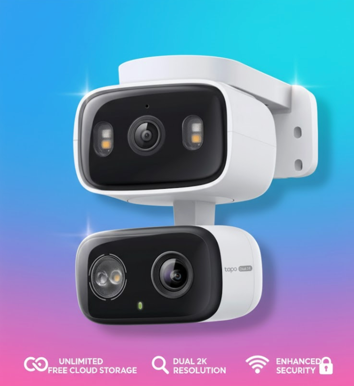 TP-Link Tapo C246D 2K 3MP Indoor/Outdoor Dual Lens Pan/Tilt Security Camera